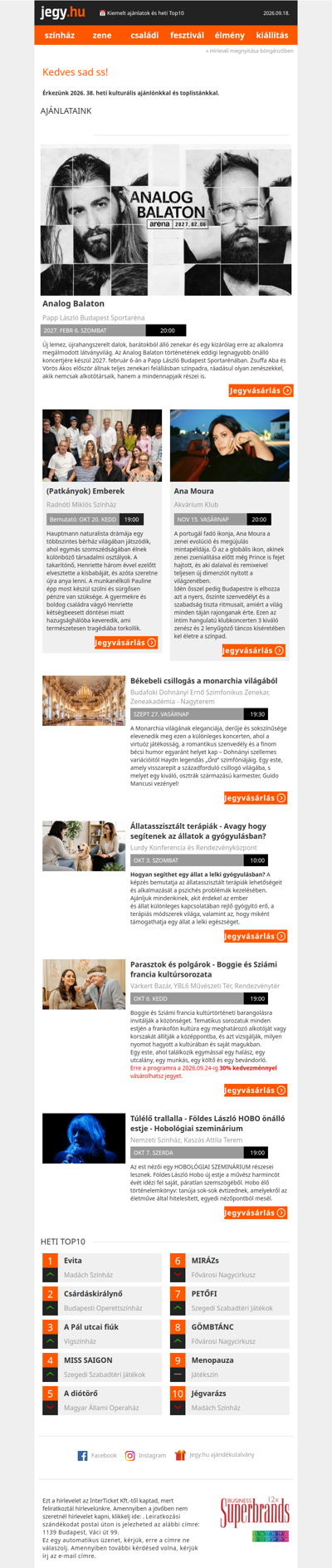 📅 Kiemelt ajánlatok és heti Top10