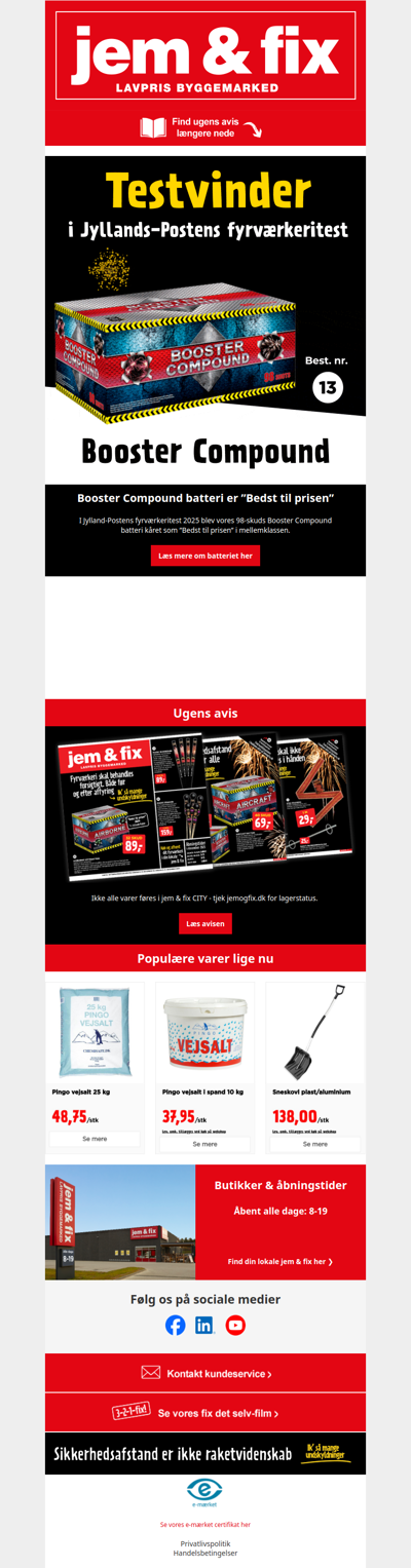 Testvinder | Booster Compound batteriet har vundet 