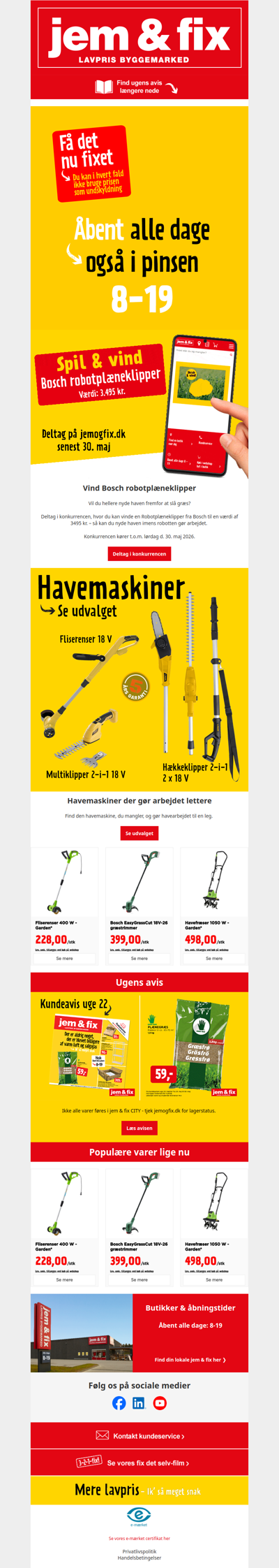 🏡 VIND Bosch robotplæneklipper