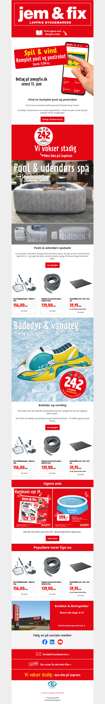 💦 Vind en pool og poolrobot
