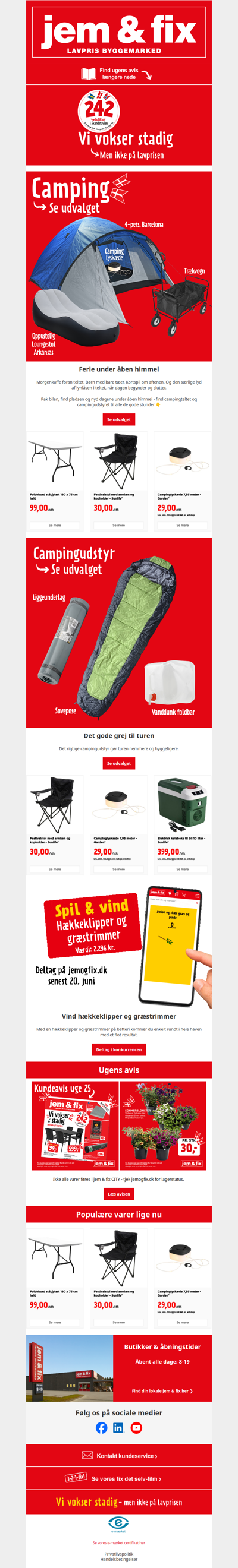 Sommer, camping og udstyr ☀️