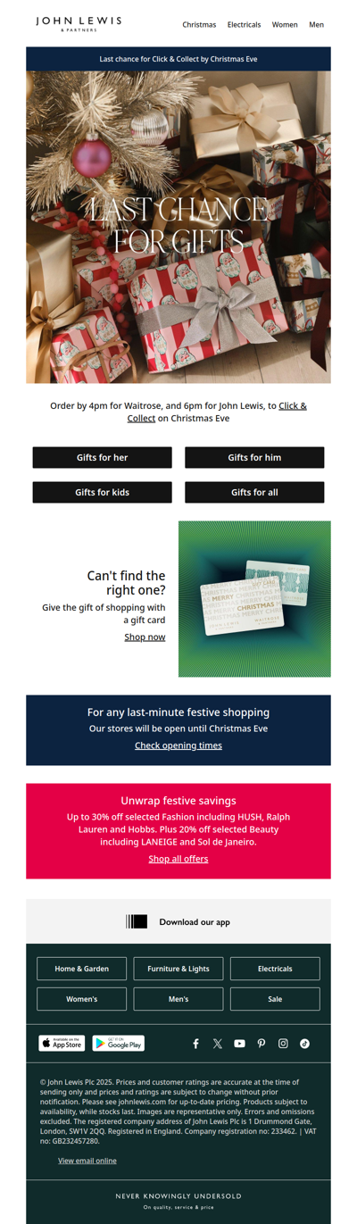 Last chance: click today, collect tomorrow