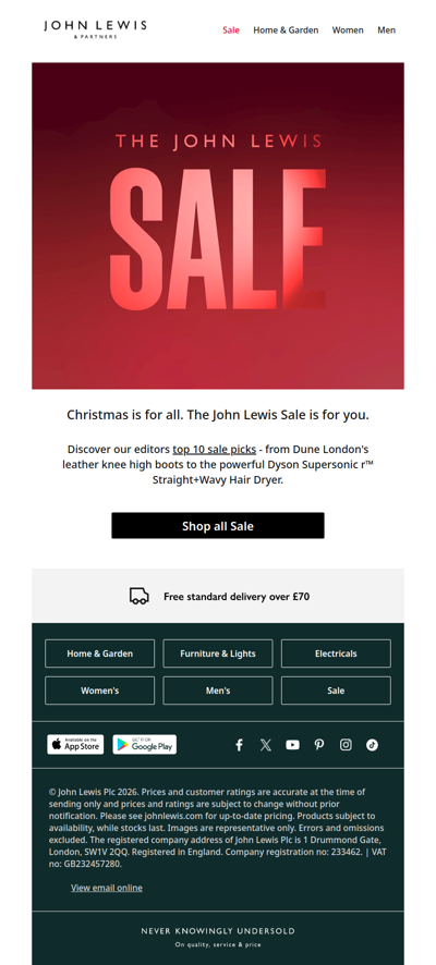 Save up to 50% across Fashion, Home, Tech & Beauty