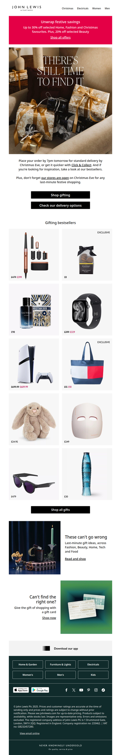 Get your gifts delivered before Christmas