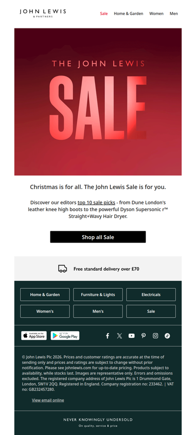 Save up to 50% across Fashion, Home, Tech & Beauty