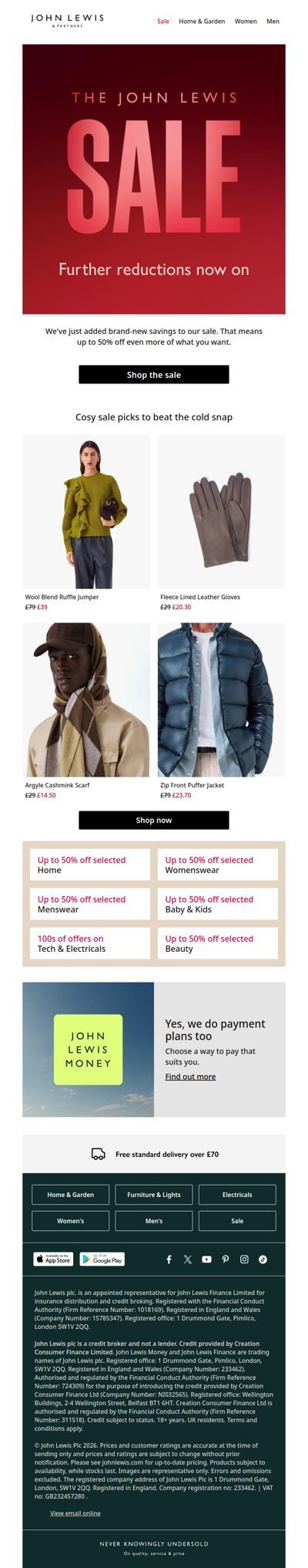 Sale: further reductions now on