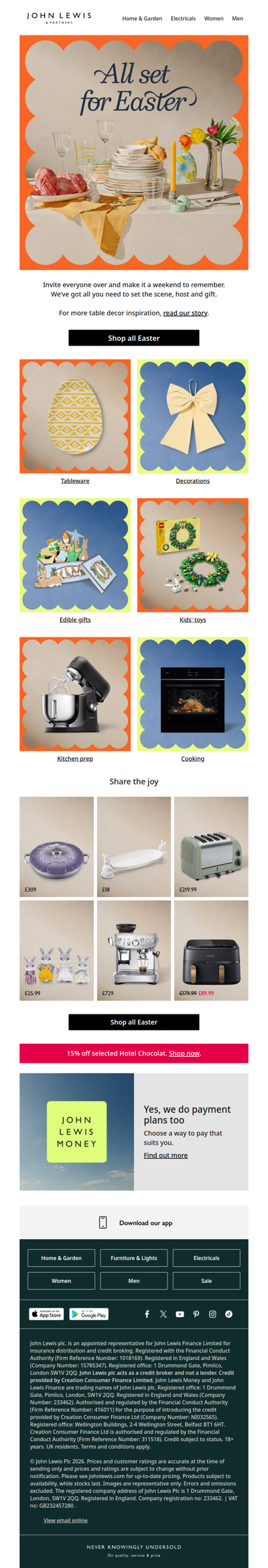 Get all set for the Easter weekend