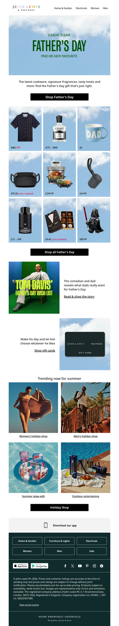 Surprise him with a gift he'll love this Father's Day