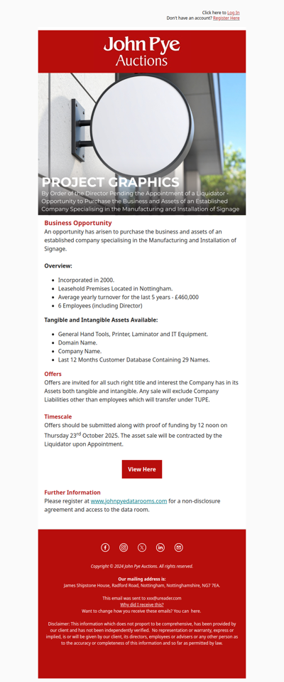 Business For Sale: Project Graphics