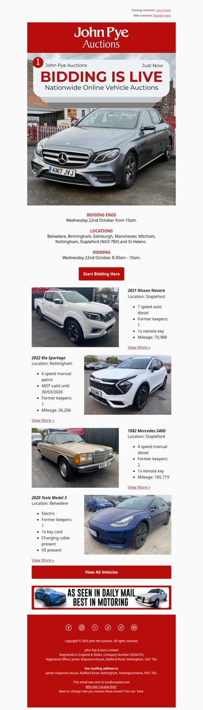 Bid on your dream car now! 🚗