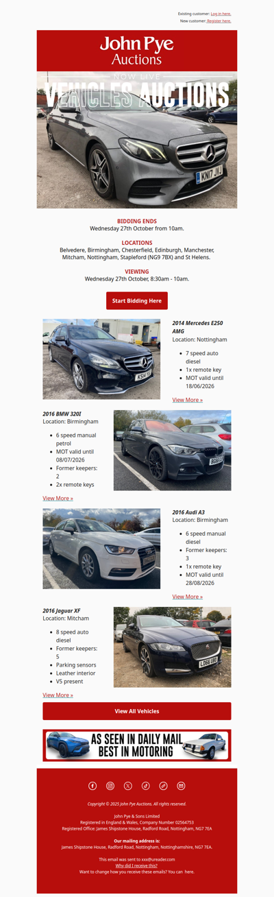 NOW LIVE: Nationwide Vehicles Auctions