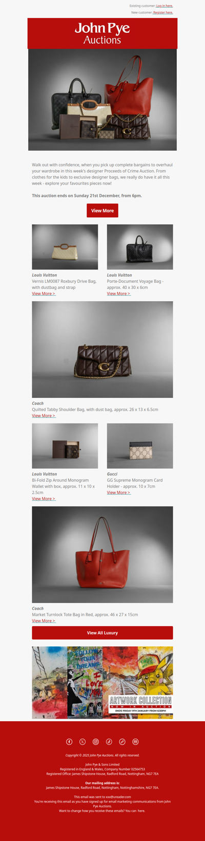 Proceeds of Crime Auction Live Now! 🛍️