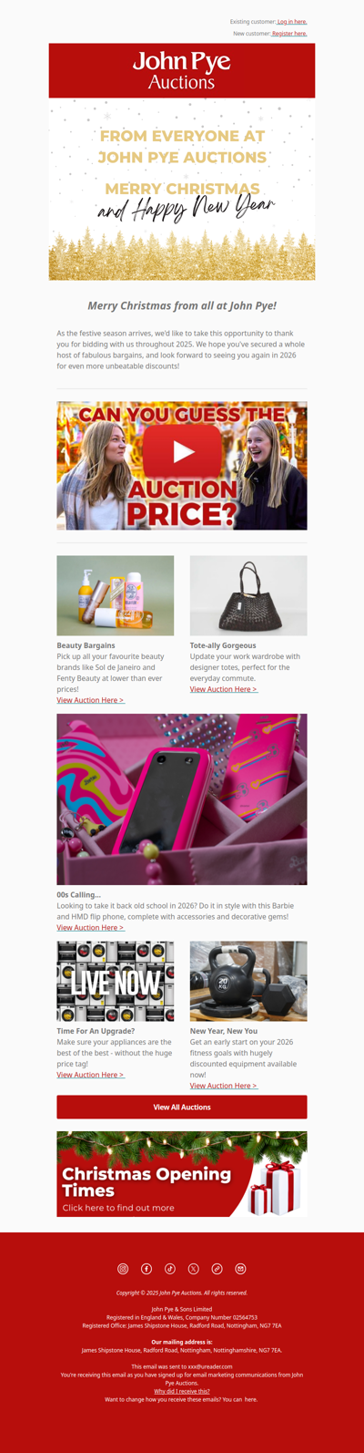 Merry Christmas From All At John Pye 🎄