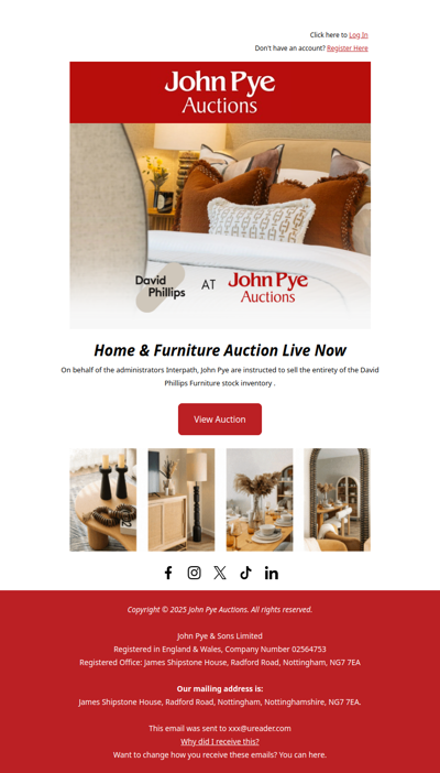 🚨David Phillips Furniture Available Now In Auction