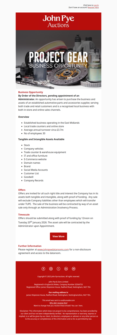 Business For Sale: Project Gear ⚙️