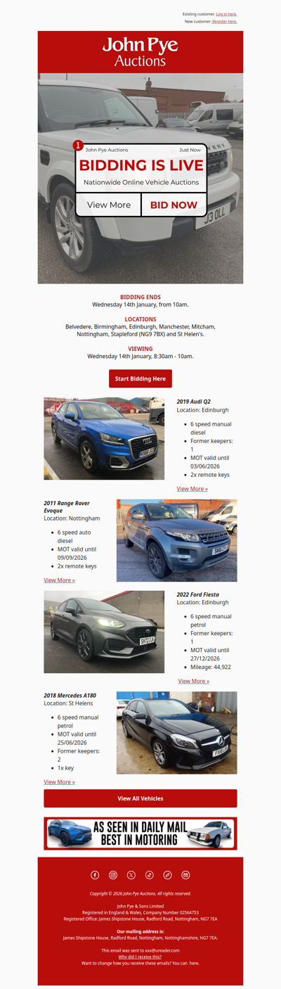 Your Dream Car Awaits – Bid today!