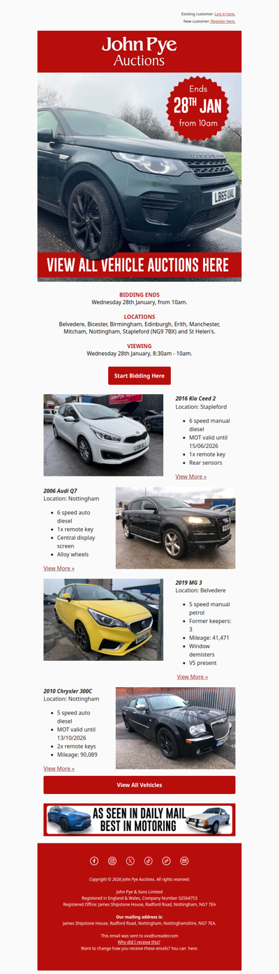 Nationwide Vehicle Auctions LIVE NOW 🚨