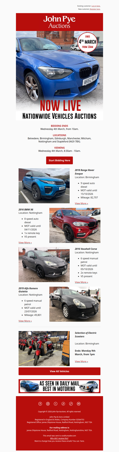 Your Dream Car Awaits – Bid today!