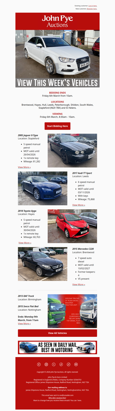 Bidding Live Now: Nationwide Vehicles Auctions