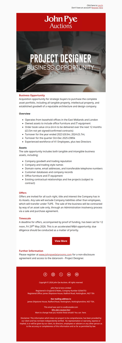 Business For Sale: Project Designer