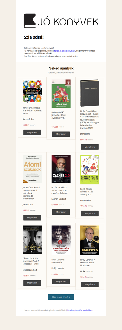 Neked Ajánljuk! - Jókönyvek.hu