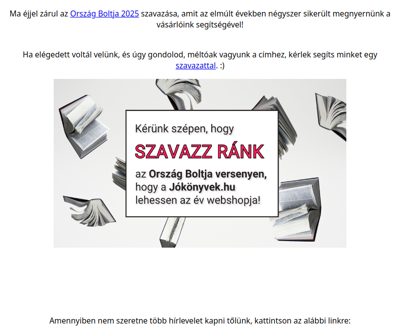 Ma éjjel zárul az Ország Boltja szavazás 2025! - Jókönyvek.hu