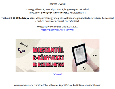 ÚJDONSÁG: Már e-könyvek is elérhetőek nálunk! - Jókönyvek.hu