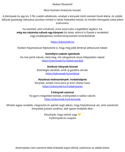 Vásárolj ma egy könyvet – most nagy szükségünk van rád - Jókönyvek.hu