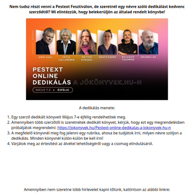 Pestext dedikálás a Jókönyvek.hu-n!  – Jókönyvek.hu