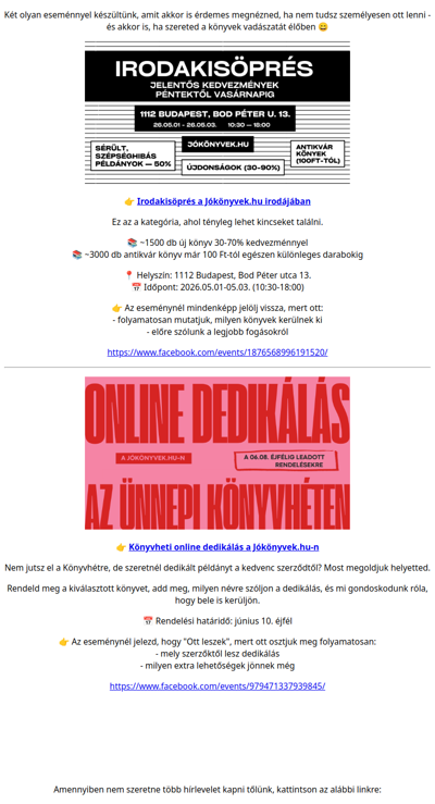 Két JóKönyves esemény, amit kár lenne kihagyni 📚 – Jókönyvek.hu