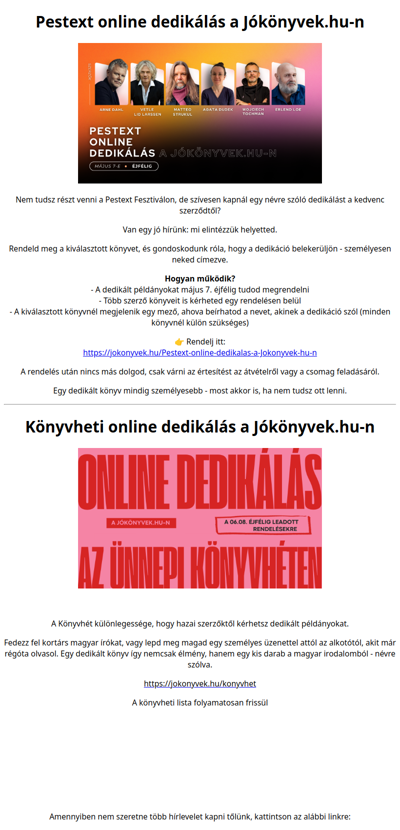 Dedikált könyv a Pestextről – akár otthonról is 📚✍️ – Jókönyvek.hu