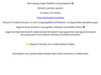 2-t fizetsz, 5-öt vihetsz! 📚 Antikvár könyvek akcióban - Jókönyvek.hu