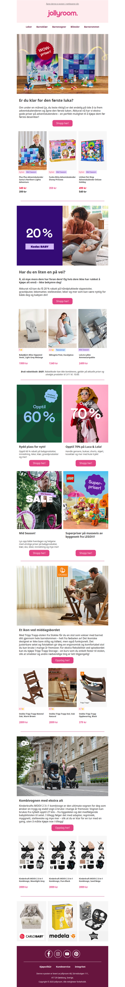 Opptil 70 % på kule plagg 👕| 🟧 LEGO® til lekevennlige priser 🟩