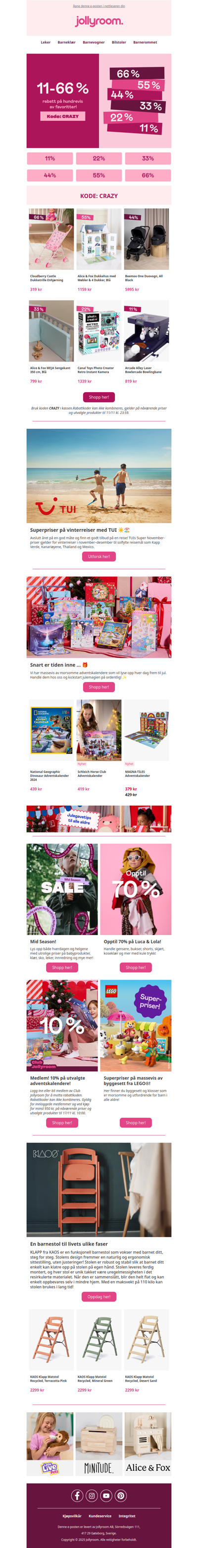 11–66 % på HUNDREVIS AV PRODUKTER! 🛍️