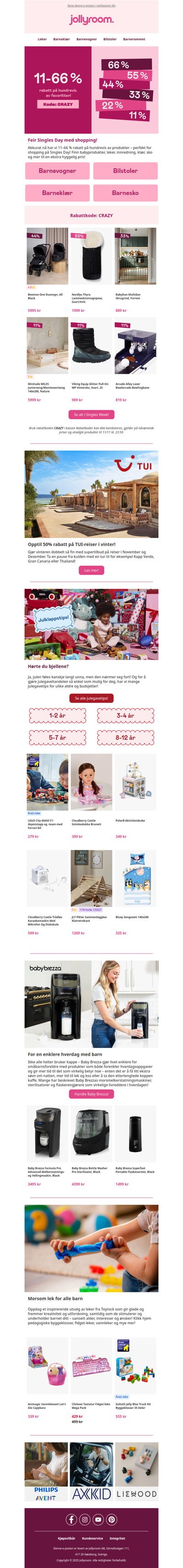 💗SINGLES DAY 💗: 11–66 % rabatt på HUNDREVIS av produkter!