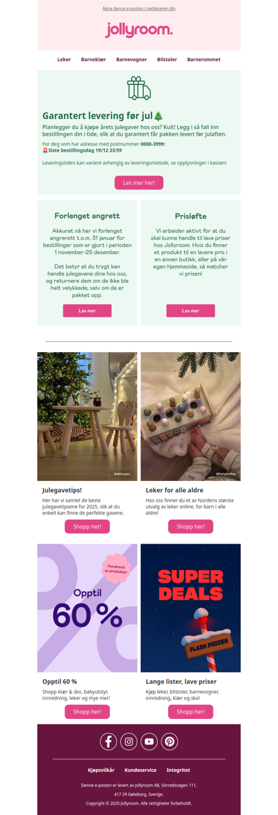 Bestill i dag for levering før jul! 📦🎁