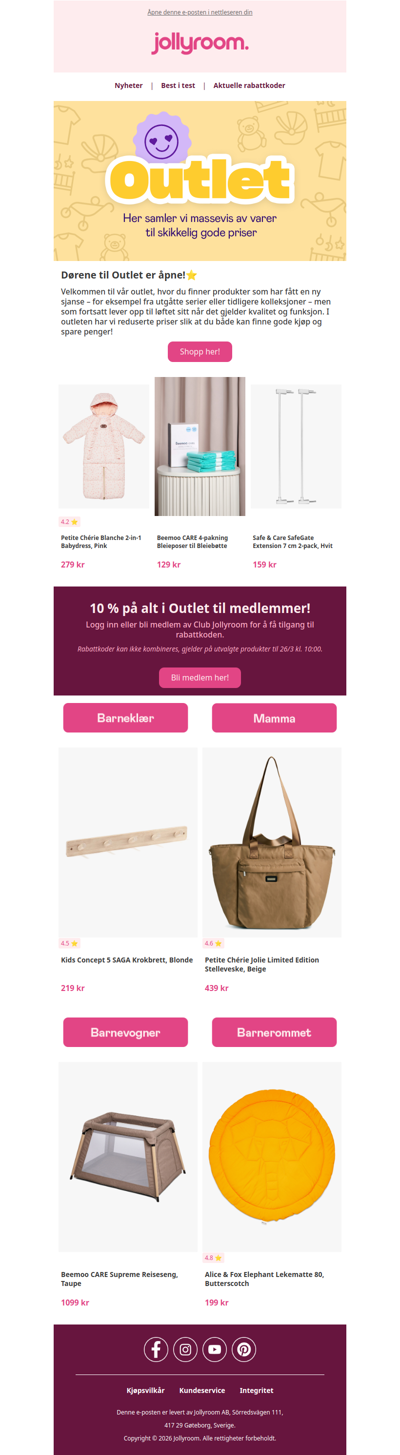 Nå lanserer vi 💛 OUTLET 💛