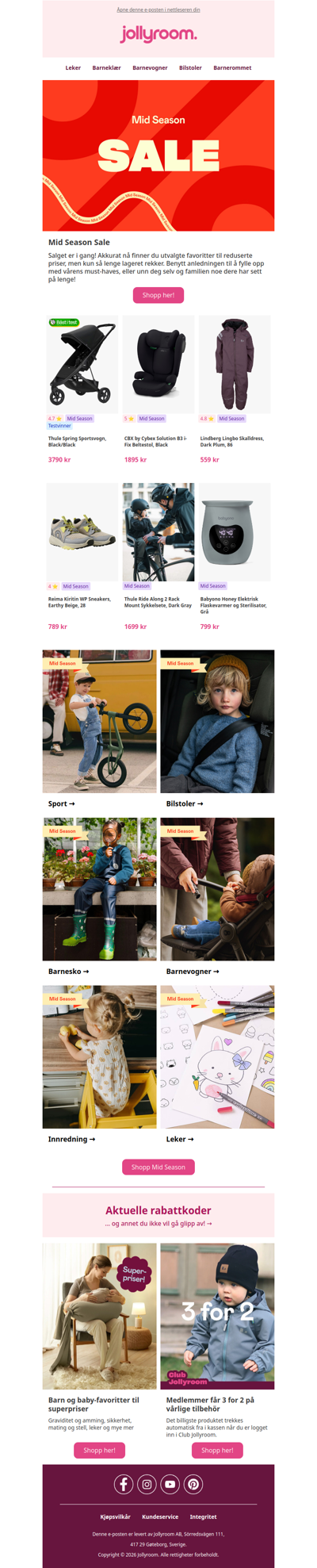 MID SEASON SALE – tilbudsfesten er i gang! 😍