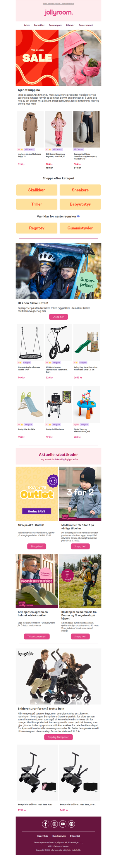 Mid Season SALE fortsetter!  🌻