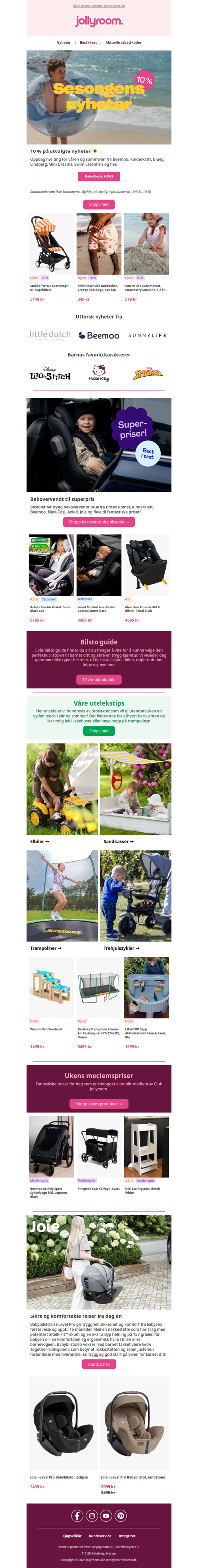 🌻10 % på sesongnyheter – shopp til vår & sommer!