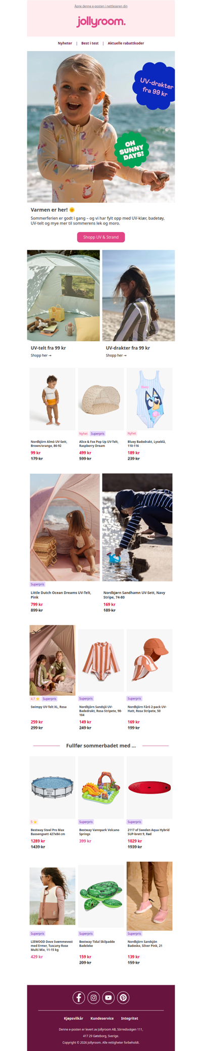 Sommer, sol og plasking – er du klar? 🌞