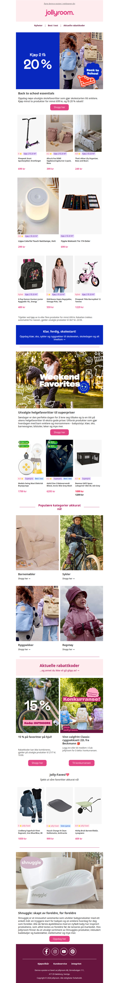På tide å pakke skolesekken! 🎒Shopp back to school essentials her 📩