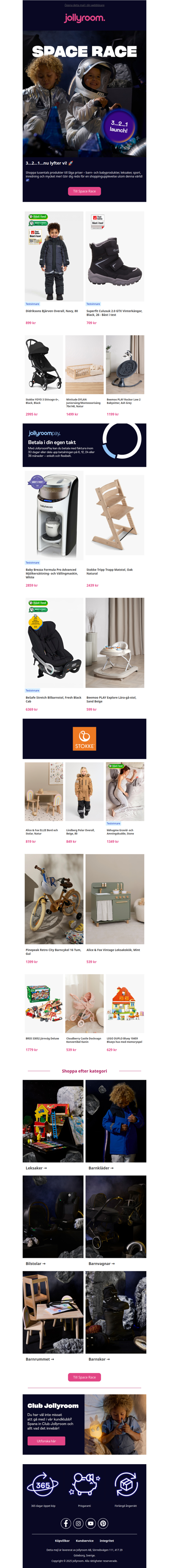Introducing SPACE RACE! 🎉 Låga priser på tusentals produkter! 🚀