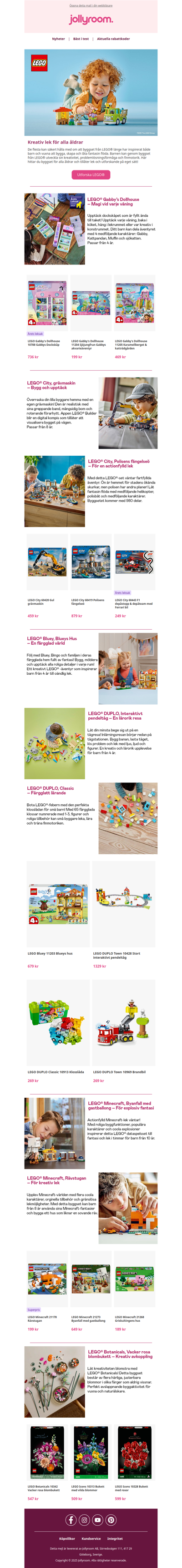 LEGO®- kreativa byggset för alla intressen och åldrar! ✨