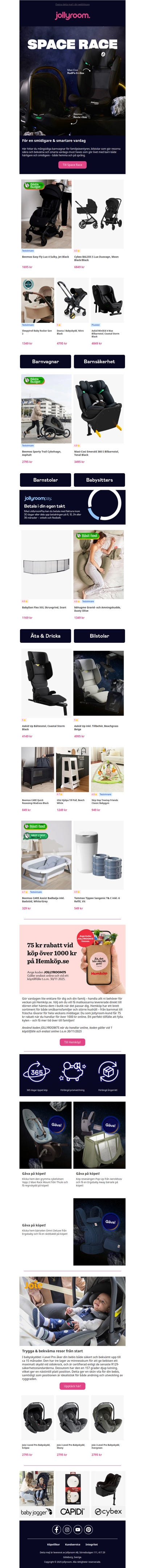 🖤Raketpriser på barnvagnar, bilstolar, säkerhet & mer 🖤