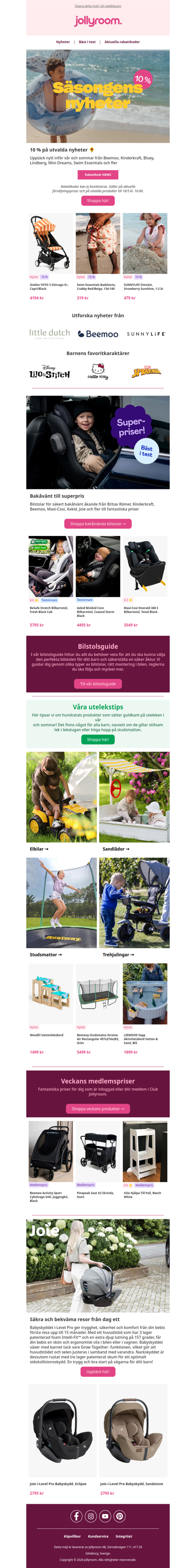 🌻10 % på säsongsnyheter – shoppa vår & sommar!