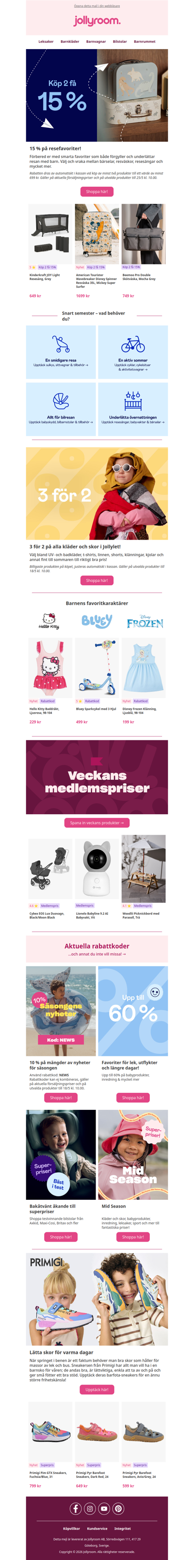 ✈️15 % på resefavoriter – dags för semesterprepp + pepp! ☀️