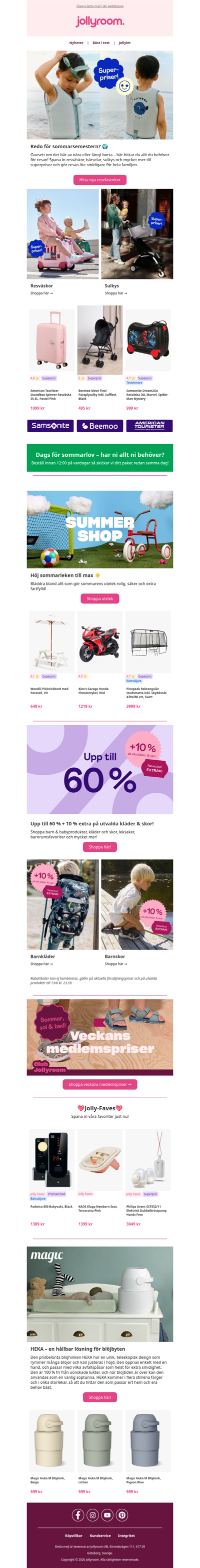 Upp till 60% + 10% på kläder & skor!