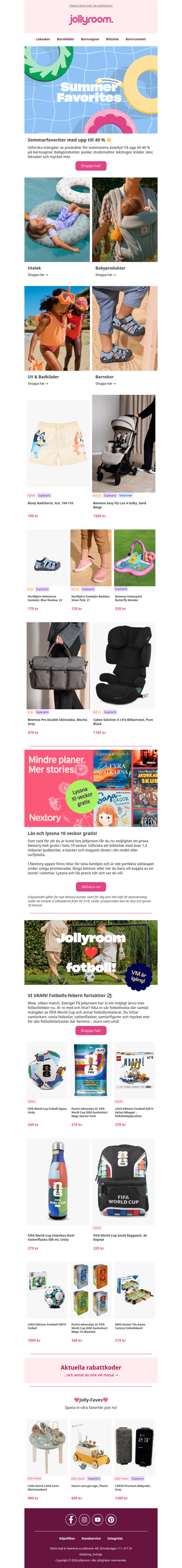 Upp till 40 % på summer favorites 🍓☀️