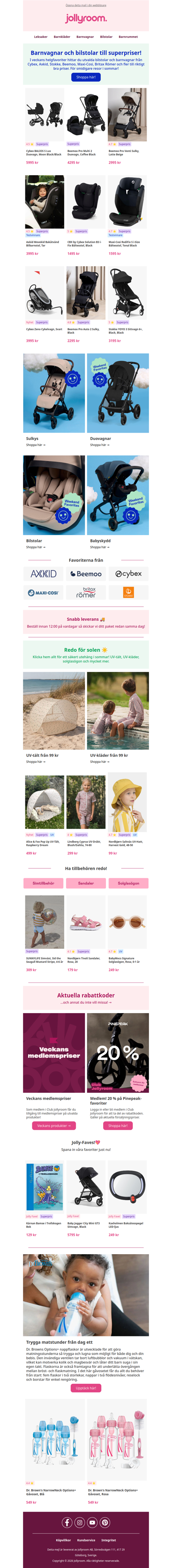 Barnvagn- och bilstolsbonanza 🤩 superpriser på våra weekend favorites!